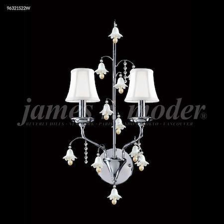 James R Moder Murano Collection 2 Arm Wall Sconce 96321S2BW